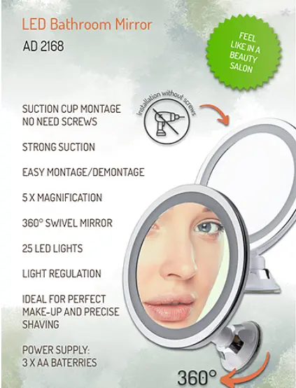 Зеркало для ванной LED Adler AD 2168 - фото 7