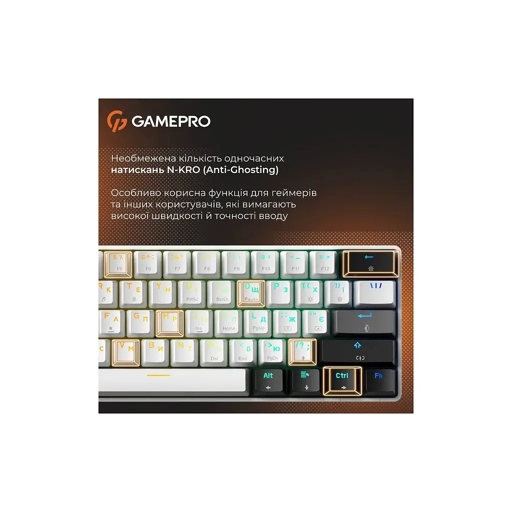 Клавіатура GamePro Genesis Infinity MK130BW Outemu Swithes USB White (MK130BW) - фото 11