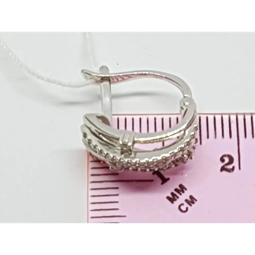 Золоті сережки Столична Ювелірна Фабрика з фіанітами. 110185Б - фото 4