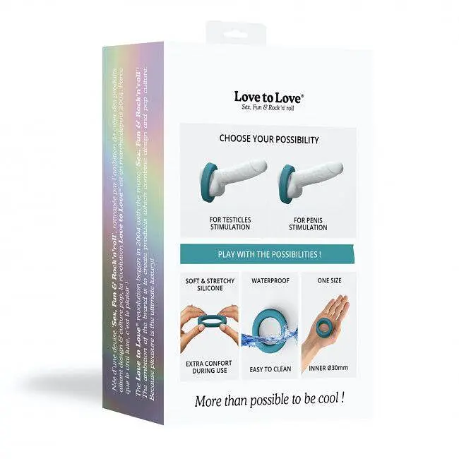 Ерекційне кільце Love To Love Cool Ring Teal Me широке - фото 7