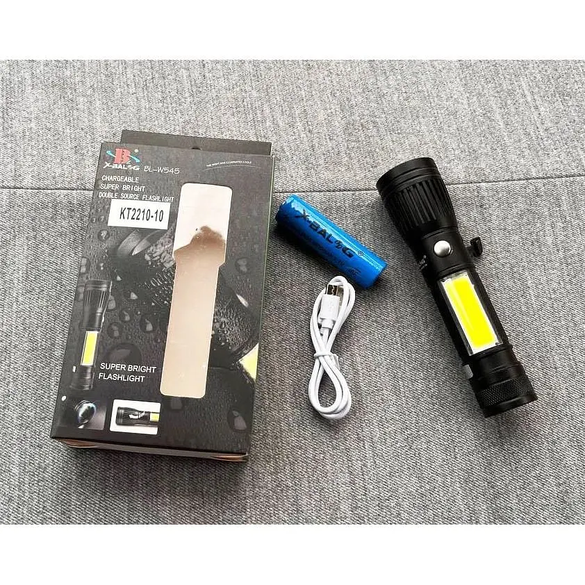 Акумуляторний ліхтар X-Balog BL-W545 1011 CREE T6 світлодіодний ручний Zoom 18650 - фото 9