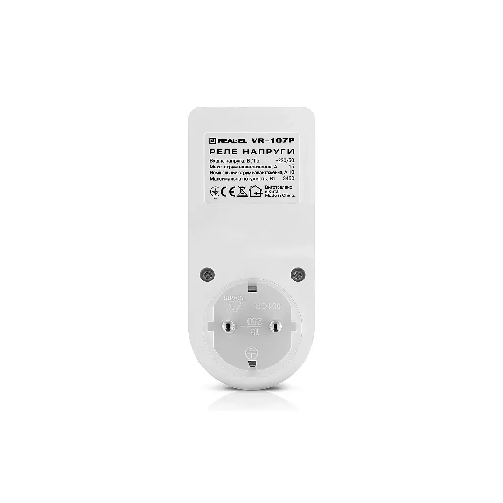 Реле напруги REAL-EL VR-107P, white (EL122300008) - фото 6