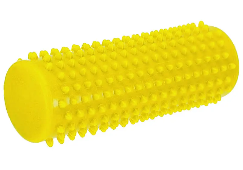 Масажний циліндр EasyFit Spindle з шипами жовтий (EF-1070-Y)