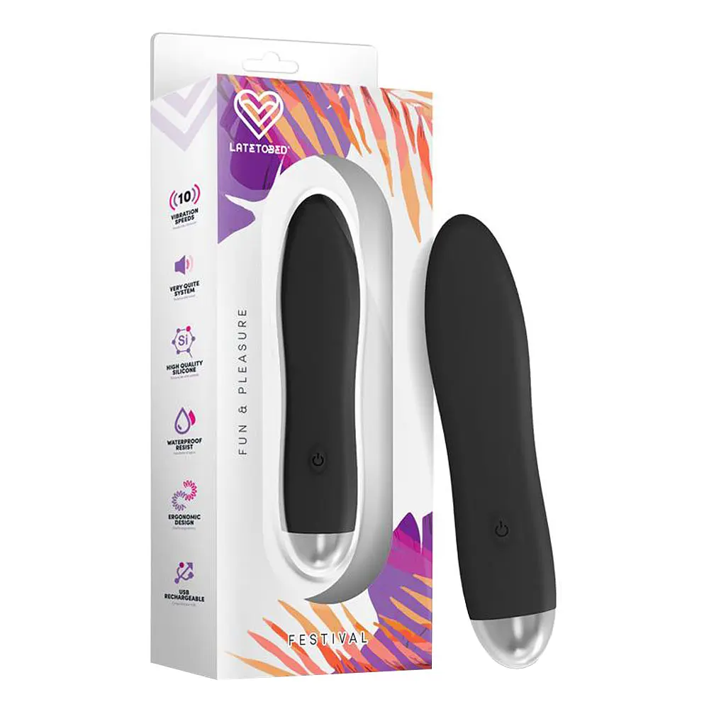 Вибратор Festival Dawel 13 см (черный) - фото 7