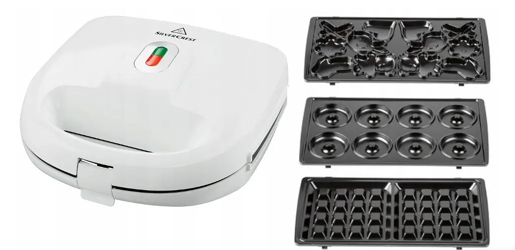 Вафельниця SilverCrest SWEW 750 D2, 750 Вт, 3 змінні пластини для бельгійських вафель, пончиків і печива - фото 3