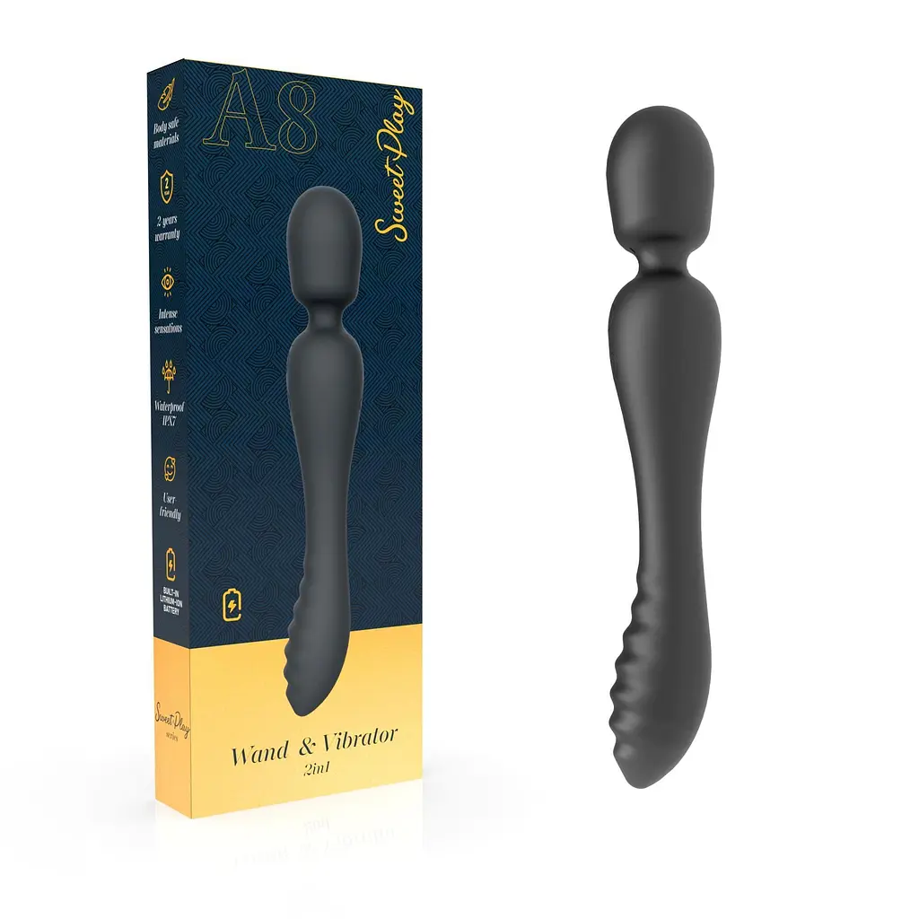 Вібратор Erospace Sweet Play Wand Vibrator 2in1 A8 - фото 10
