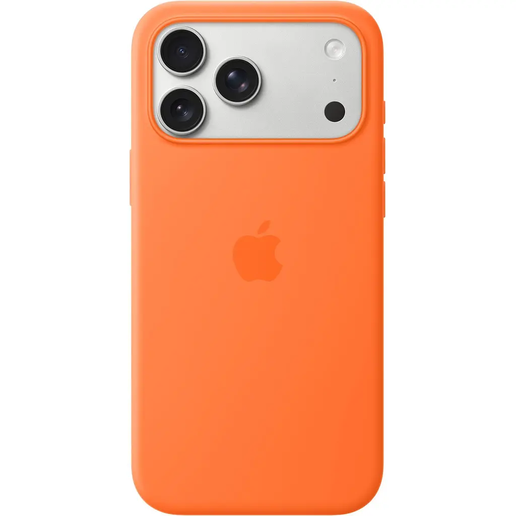 Чохол Silicone Case with Button, Animation & MagSafe для Apple iPhone 17 Pro Max Orange AAA [153248] - фото 2