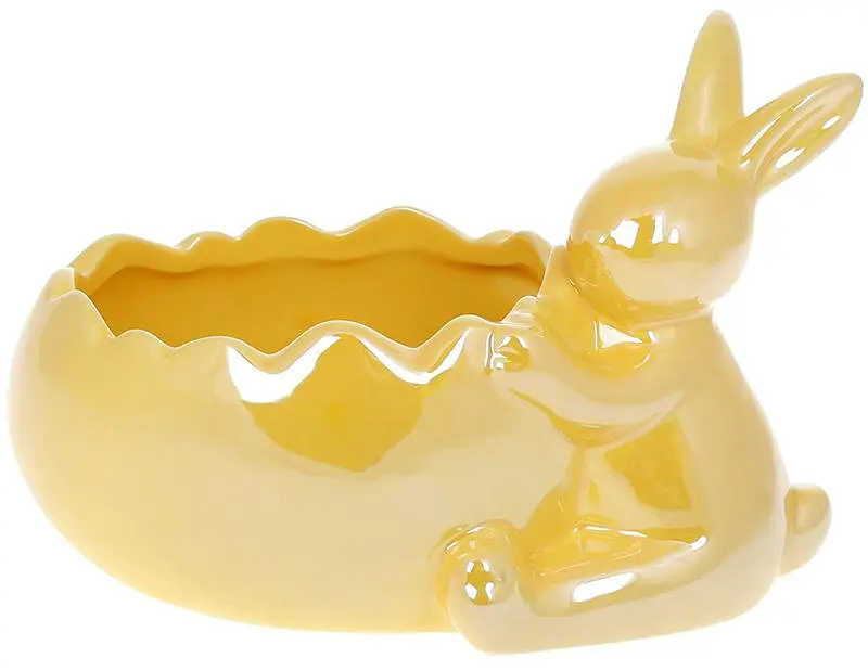 Мини-кашпо Кролик у яйца Bona 19х12х13 см sad0001455 - фото 1