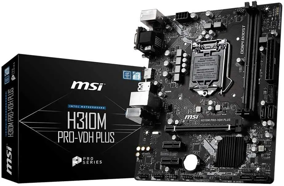 Материнська плата MSI H310M Pro-VDH Plus (H310M Pro-VDH Plus) (Socket 1151 v2, Intel H310, Micro-ATX) Б/в - фото 4