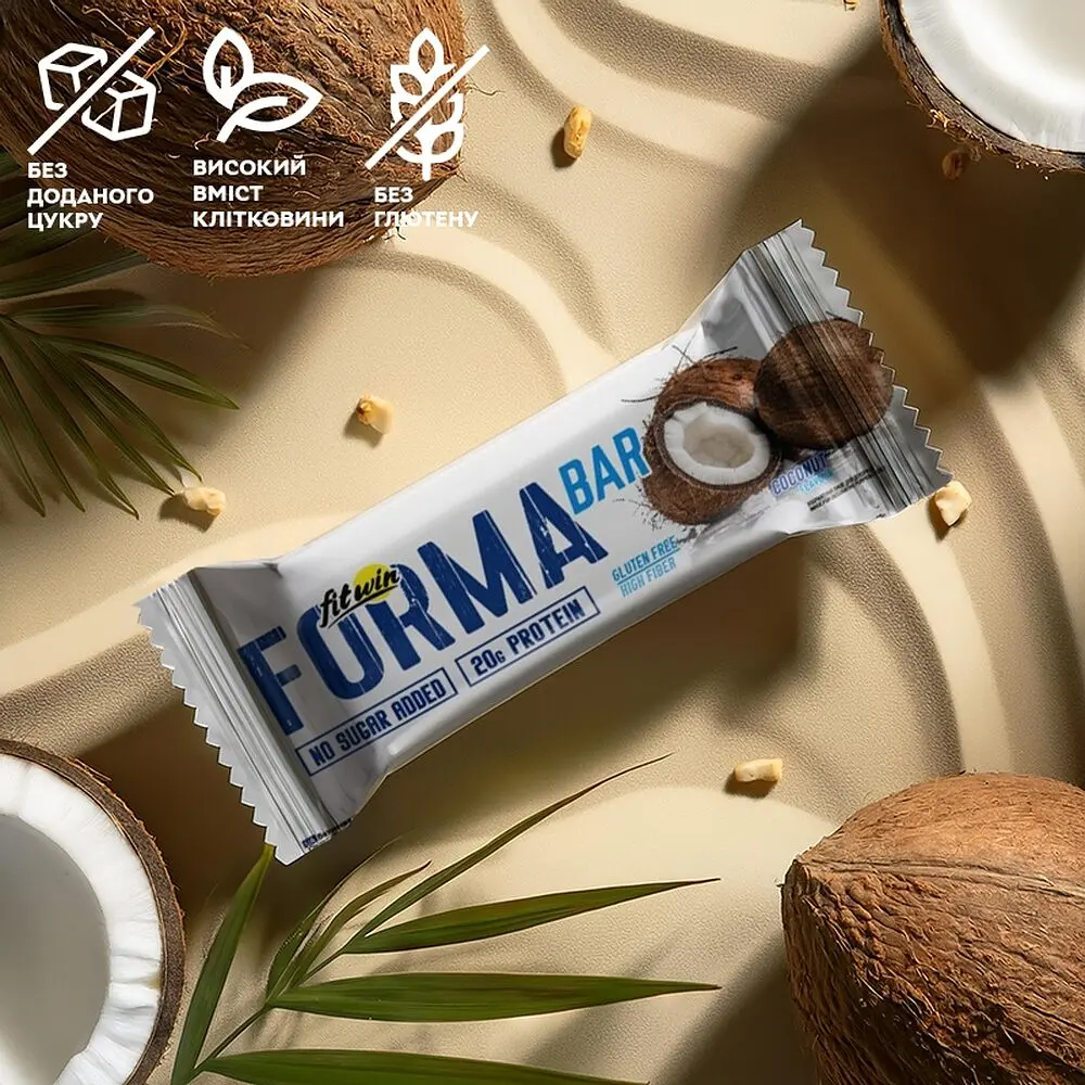 Батончик FitWin Forma Bar 33%, 60 грам - Кокос