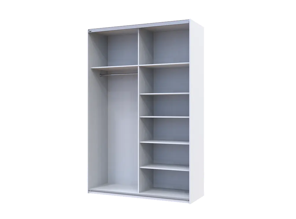 Шафа-купе Doros G-Caiser 2 дзеркала/3 частини 160х60х240 см Білий (42002102) - фото 3