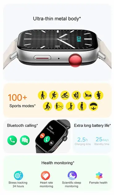 Смарт-часы Colmi c8 max silver - фото 3