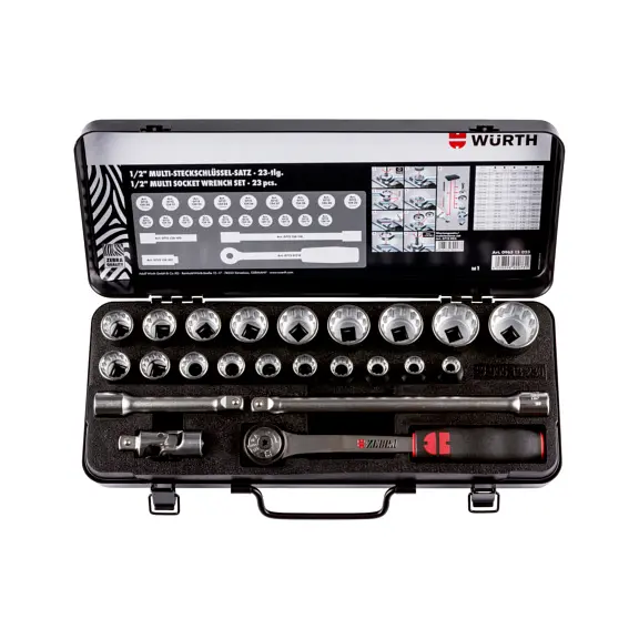 Набір торцевих головок Wurth Multi 1/2' 23шт(096513023)