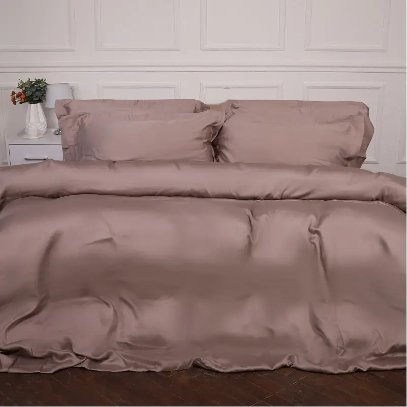 Простирадло на резинці MirSon Tencel №08 Beige 150x190 см темно-бежеве (2200009637452) - фото 2