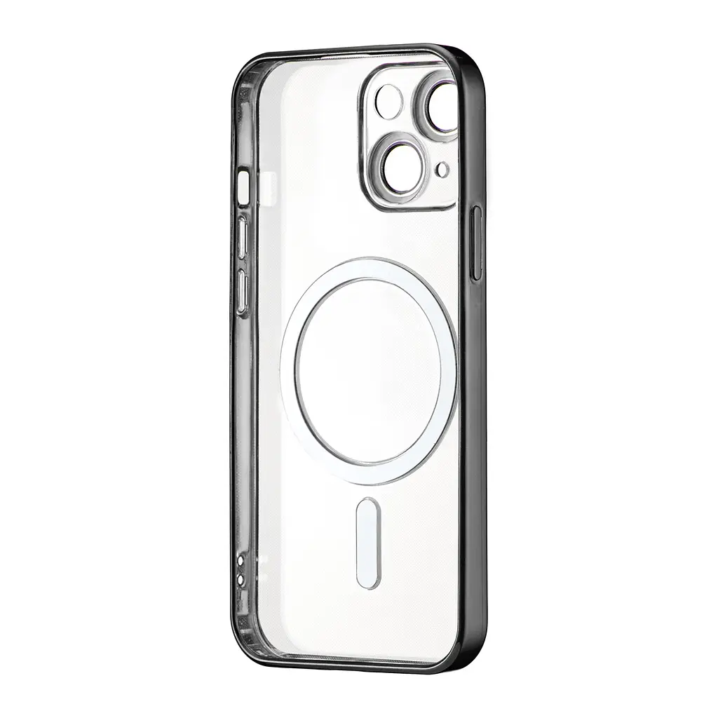 Чохол Ductil Metallic Edge with MagSafe (Protected Camera & Lens) iPhone 15 Black - фото 3