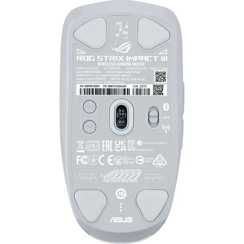 Миша Asus ROG Strix Impact III Wireless White (90MP03D0-BMUA10) [126952] - фото 3