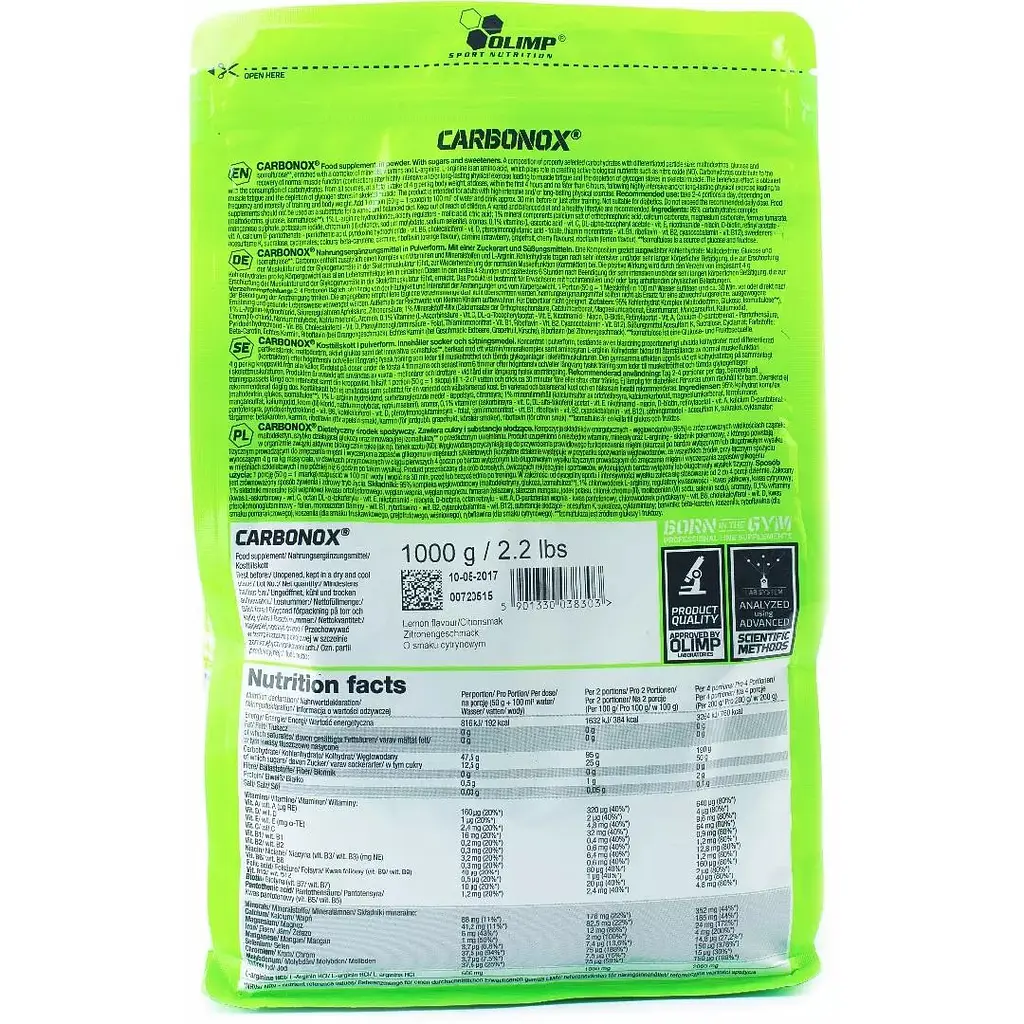 Вуглеводи Olimp Carbonox грейпфрут 1 кг (Ф001519) - фото 2