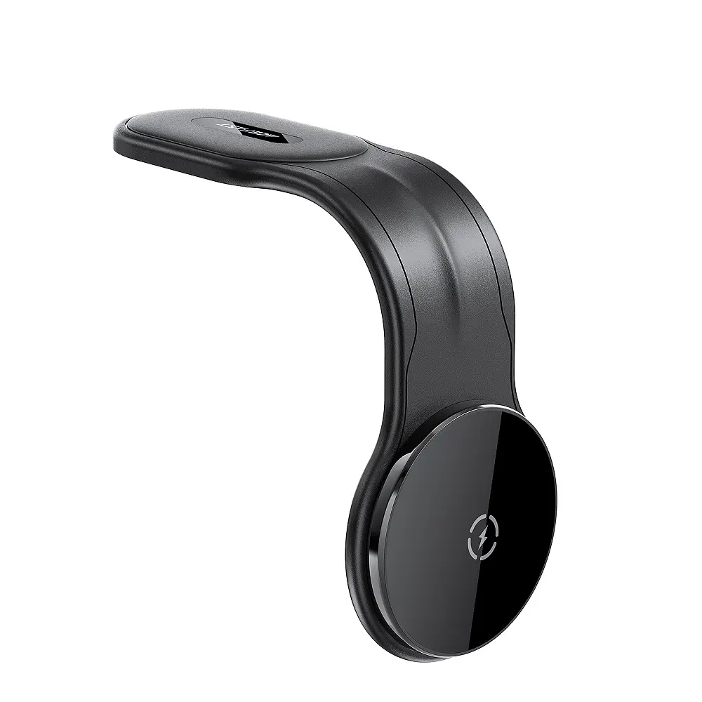 Автотримач для телефона з БЗП ACEFAST D21 Velcro in-car wireless charging holder Black (6974316282907) - фото 3