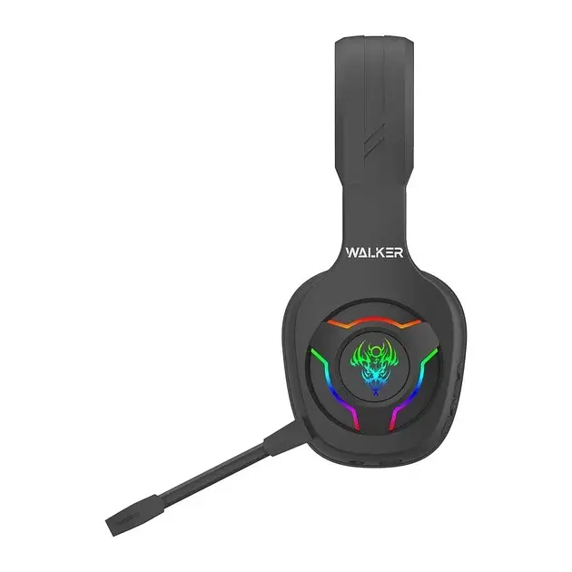 Навушники Bluetooth Stereo Walker WBT-79 RGB black UA - фото 2