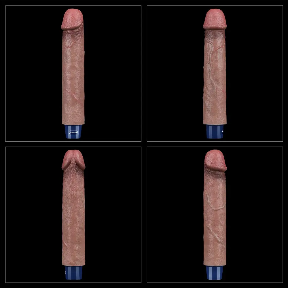 Вібратор Lovetoy Real Softee 9" Platinum Silicone 22.8 см коричневий - фото 14