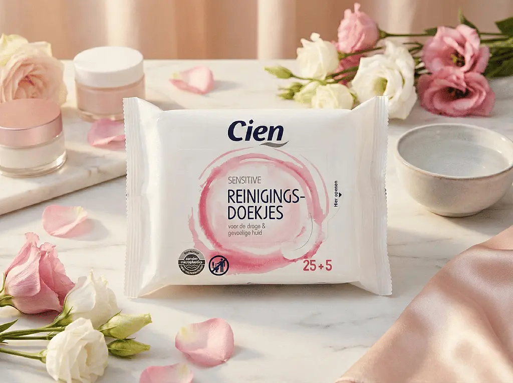 Серветки для очищення обличчя Cien Sensetive для чутливої шкіри 30 шт. Серветки що не сушать шкіру - фото 2