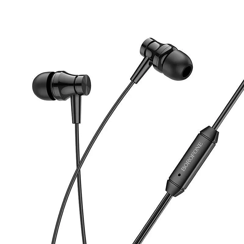 Навушники Borofone BM67 Talent universal earphones with mis чорні - фото 3