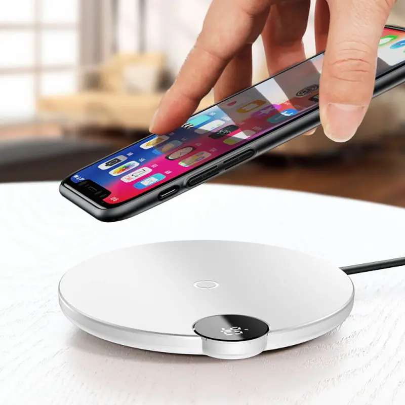 Бездротовий зарядний пристрій Baseus LED Display Wireless Charger 10W WXSX-02 White - фото 8