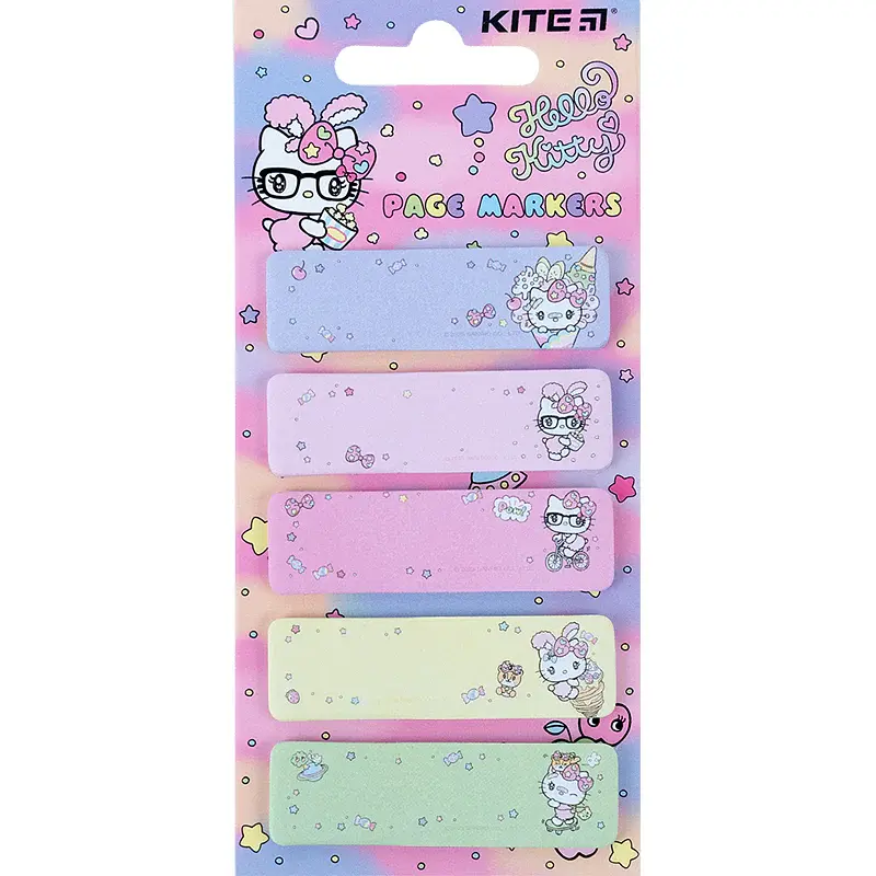 Стікери-закладки "Kite" №HK23-480 Hello Kitty 100шт