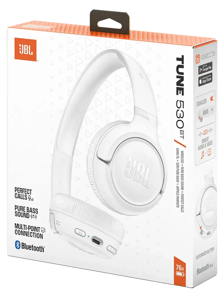 Гарнітура JBL TUNE 530BT Білий (JBLT530BTWHTEU) (7225527) - фото 6