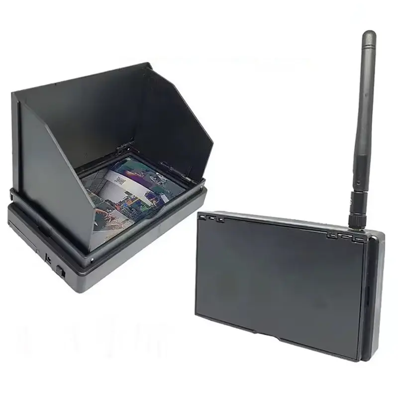 FPV монитор 4.3 дюйма с солнцезащитной шторкой для отображения видеосигнала от дронов 5.8 ГГц Nectronix F48 (101154) - фото 3