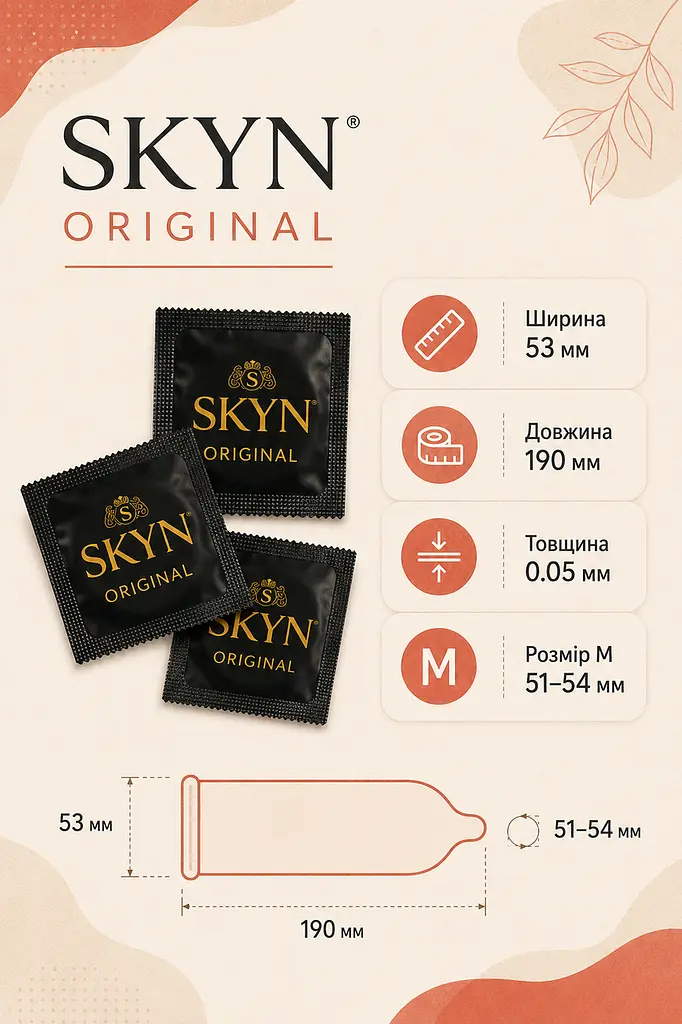 Презервативи Skyn Original безлатексні 20 шт поштучно — гладкі поліізопренові презервативи 53 мм - фото 3