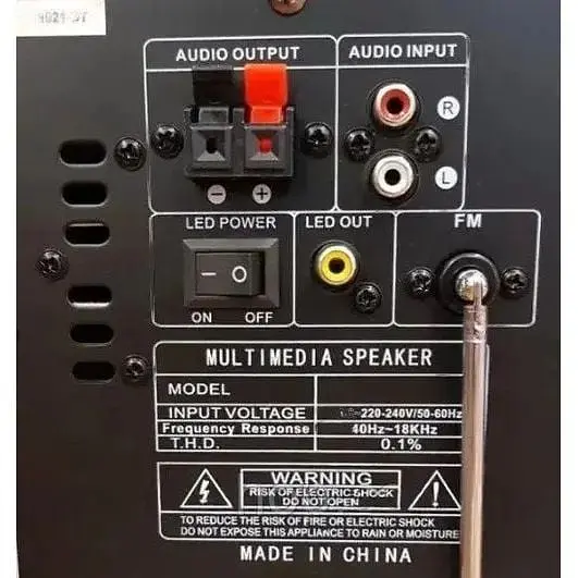Портативна акустична система Ailiang UF-1021-DT із вбудованою світломузикою та мікрофоном FM+USB+Bluetooth 60 W чорна (UF-1021-DT_6213) - фото 5