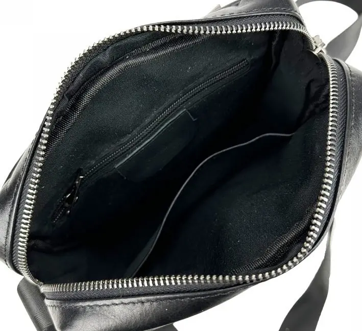 Чоловіча сумка Tiding Bag з натуральної шкіри Чорна (S8017A) - фото 3