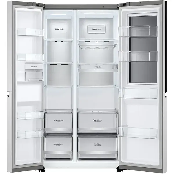 Холодильник LG SBS 179x91х74 холод.отд. 414 л мороз.отд. 233 л 2дв. А+ NF инв. диспл внутр. зона св те Door in door нерж - фото 5