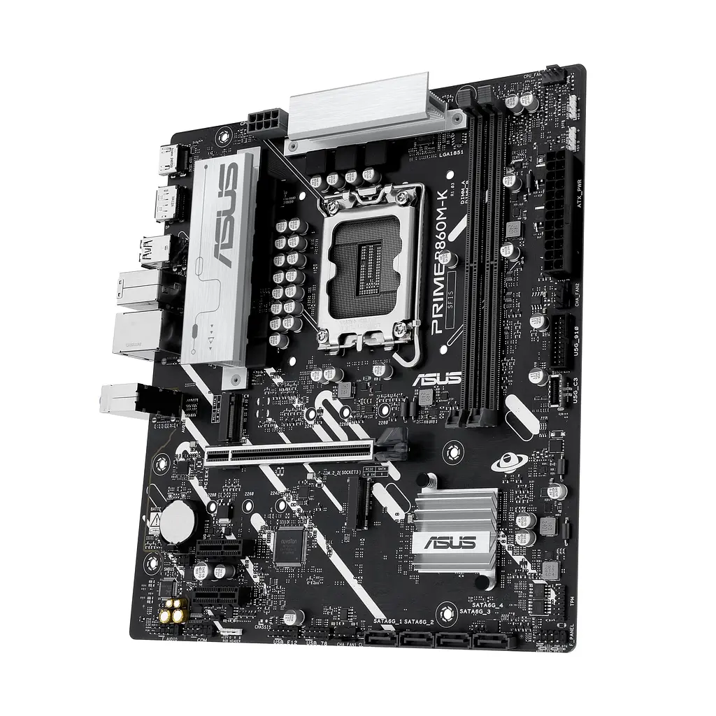 Материнская плата Asus PRIME B860M-K s1851 B860 2xDDR5 M.2 DP HDMI Wi-Fi BT mATX - фото 4