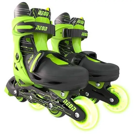 Роликові ковзани Neon Inline розмір 30-33 зелений (NT07G4) - фото 2