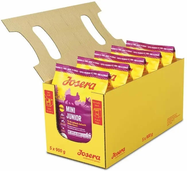 Упаковка сухого корму Josera Dog Mini Junior для цуценят малих порід з качкою та рисом 5 шт по 900 г (4032254745150)