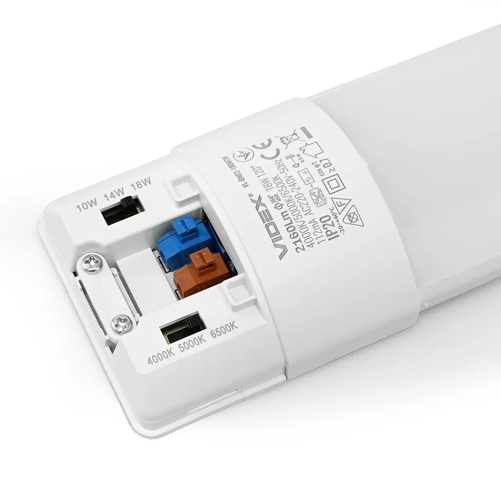 LED світильник лінійний магістральний Videx BN02, 18W 0.6м 4000K-5000K-6500K білий (29298-000) - фото 6