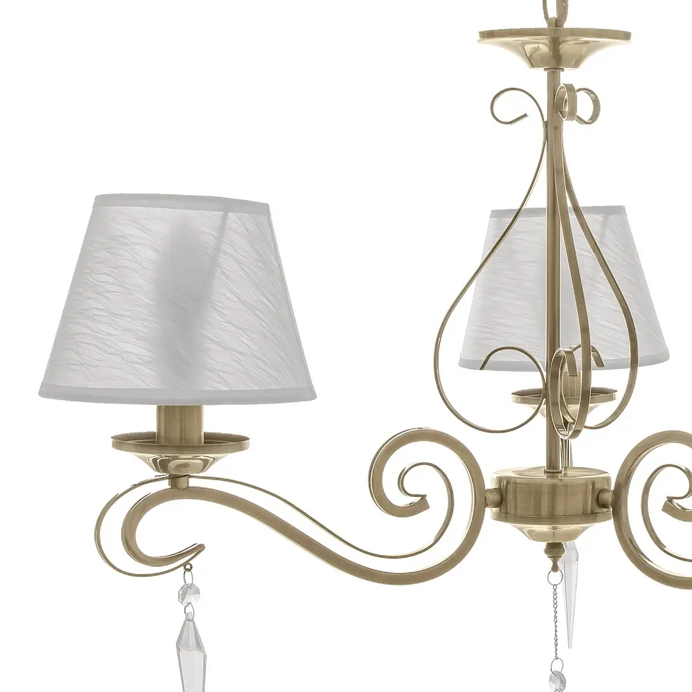 Люстра подвесная Brille с абажуром классическая E14 40W BZ (BCL-676S/3) - фото 5