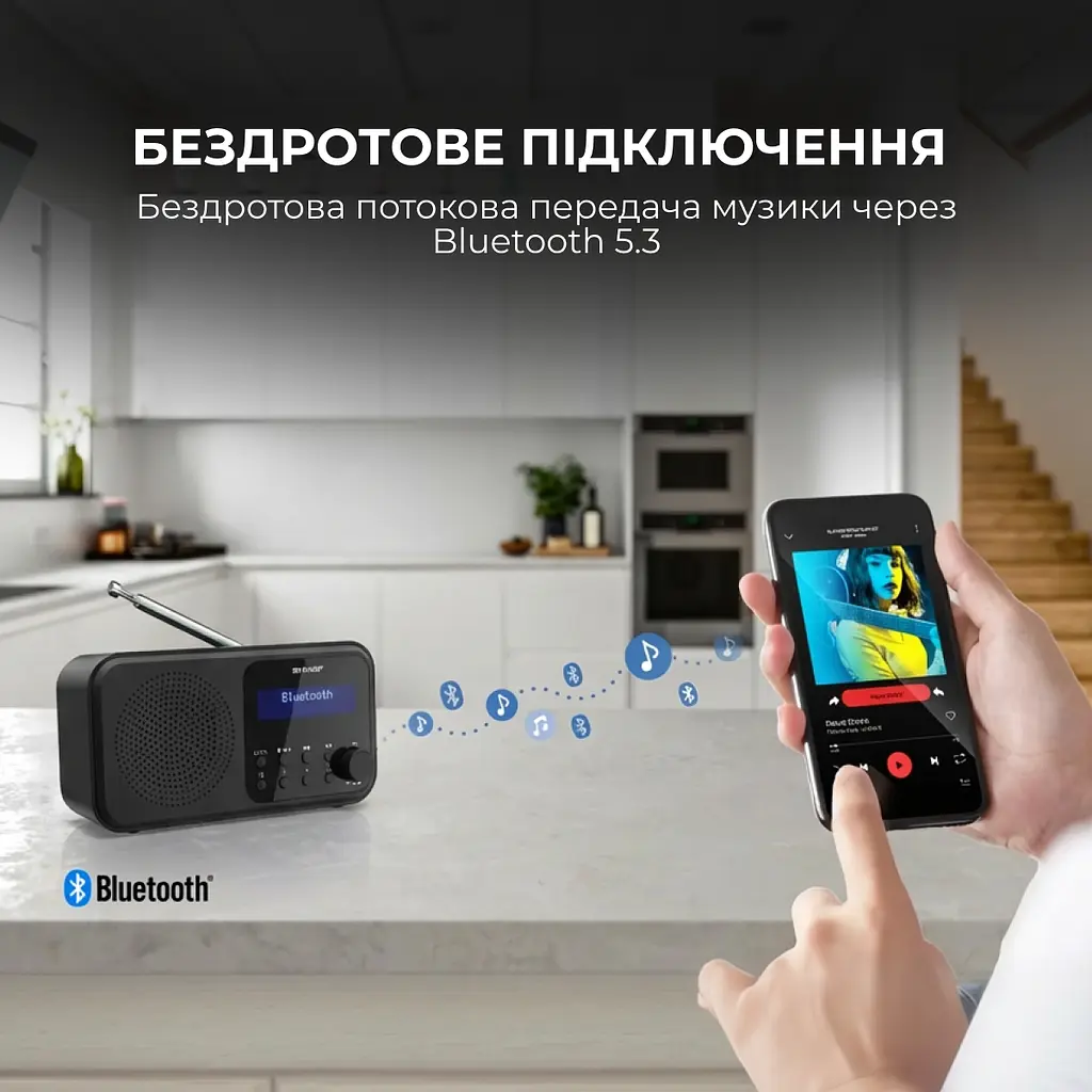 Радіоприймач Sharp DR-P420 Black - фото 5