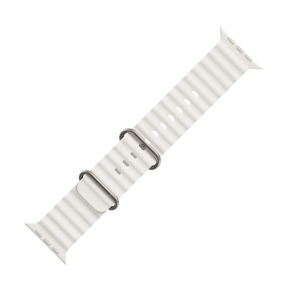 Ремінець силіконовий Hoco iWatch WA12 marine double buckle 38/ 40/ 41 mm білий - фото 2