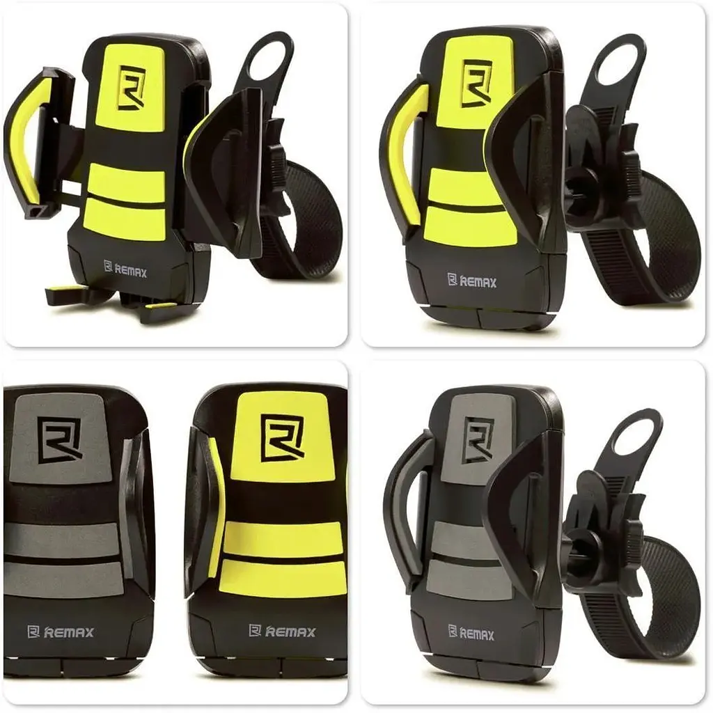 Велодержатель Remax RM-C08 Phone Holder for Bicycle черно-желтый - фото 6