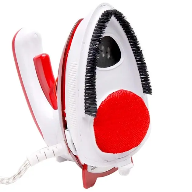 Ручна парова дорожня праска відпарювач із щіткою 1000W Mini Steam Iron HT-558B червоний - фото 2