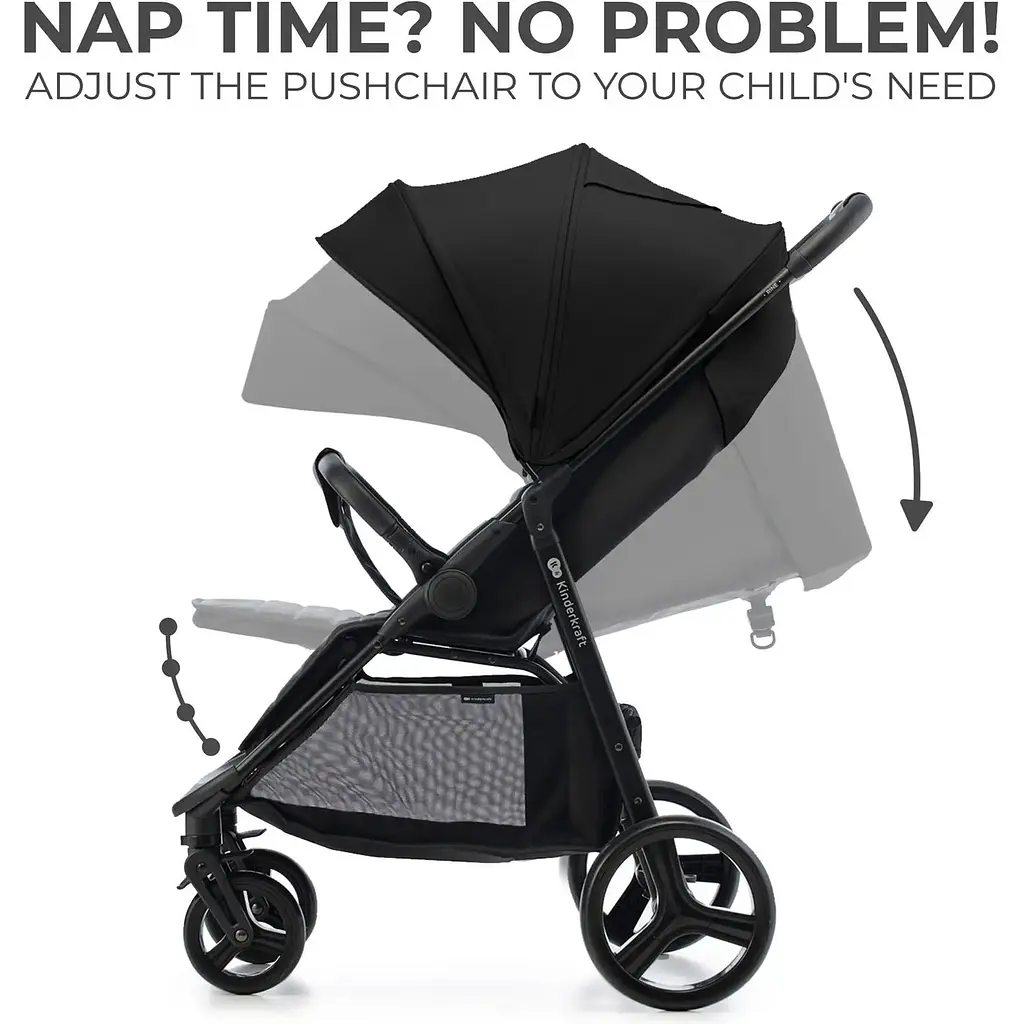 Прогулянковий візочок Kinderkraft Rine Classic Black чорний (00-00305205) - фото 11
