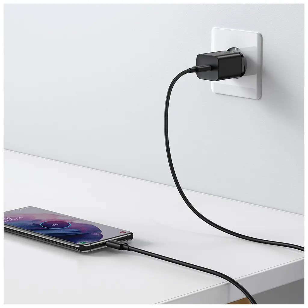 Зарядний пристрій Baseus Super Si швидке заряджання 1xUSB-C 25 Вт чорний (CCSP020101) - фото 7