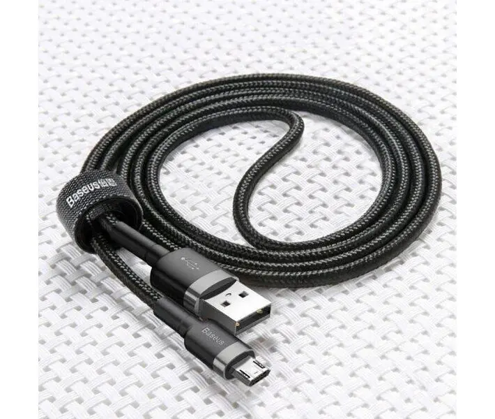 Кабель Baseus Cafule Cable USB for Micro 1.5A 2.0 м Grey/Black (CAMKLF-CG1) - фото 5