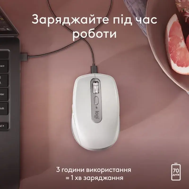 Мишка Logitech MX Anywhere 3S для MAC Wireless Pale Grey (910-006946) - фото 5