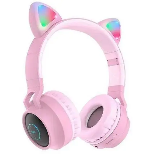Наушники с ушками Hoco W27 Cheerful Cat Ear беспроводные подсветка 6931474718464 - фото 2