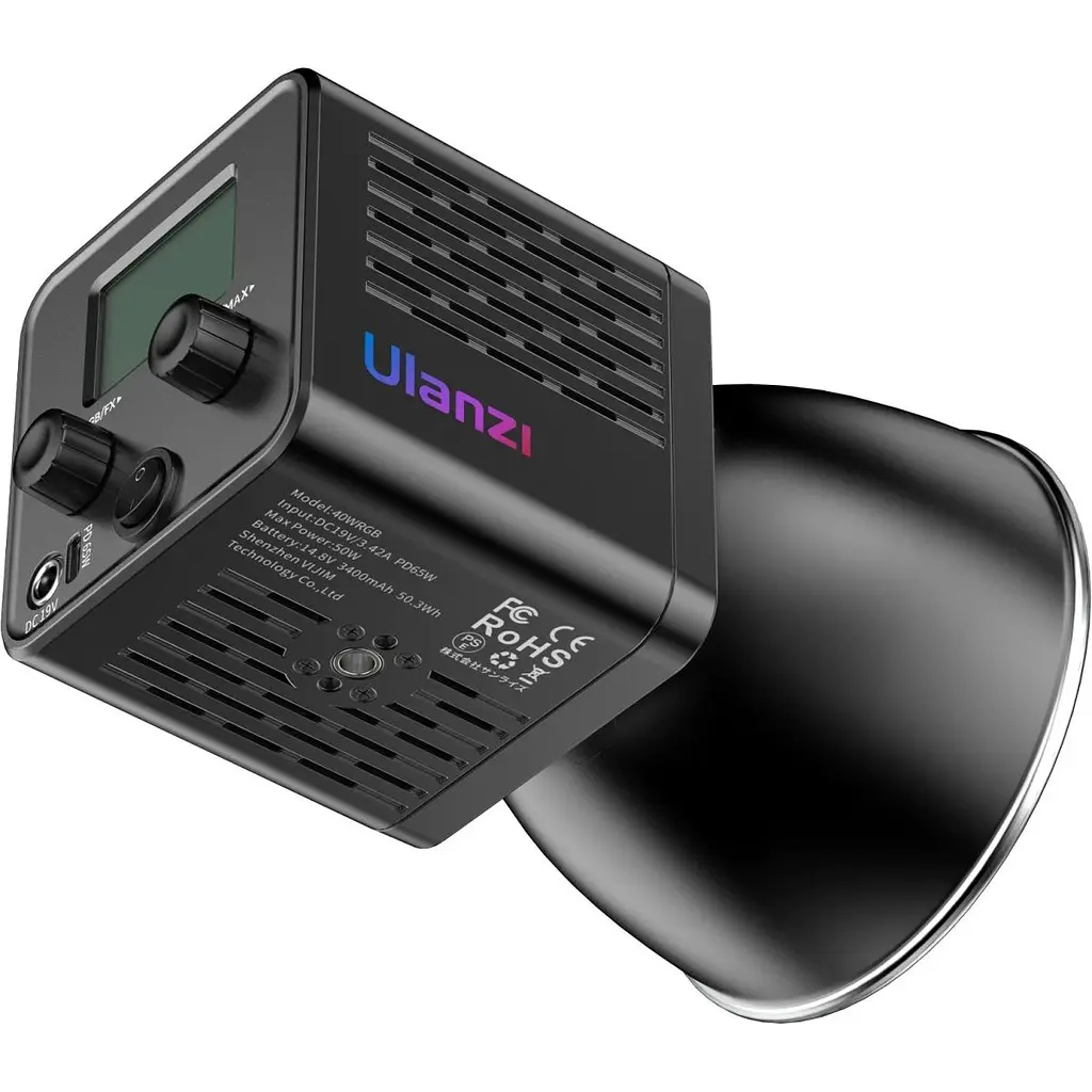 Студійне світло Ulanzi L024 40W RGB COB 2500-6500K Black [111233] - фото 4