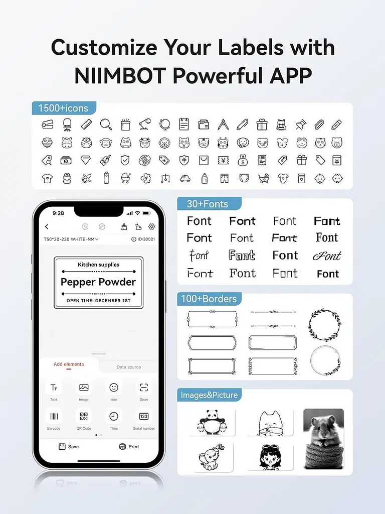 Принтер етикеток наклейок Niimbot B1, термопринтер - фото 6